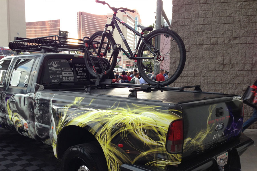 bike rack over truck bed cover
